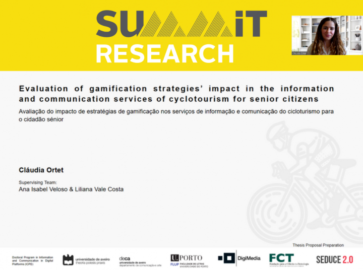 Cláudia Ortet defends her thesis project at the Research Summit 2021